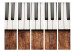 Room Divider Screen Inspired by Chopin - Mahogany II (5-piece) - piano on wood 132830 additionalThumb 3