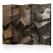 Folding Screen Stone Steps II (5-piece) - geometric abstraction in concrete 133030