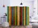 Room Separator Wooden Rainbow II (5-piece) - composition with colorful vertical stripes 133430 additionalThumb 2