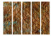Room Separator Gold of Atlantis II - abstract brown texture on turquoise background 133630 additionalThumb 3