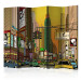 Folding Screen New York - Bustling City II - comic-style abstraction 133730