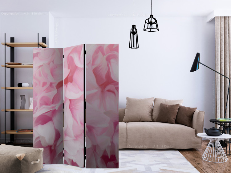 Room Divider Screen Azalea (Pink) - velvety composition of pink flower petals 133930 additionalImage 4