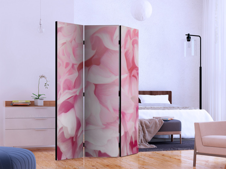 Room Divider Screen Azalea (Pink) - velvety composition of pink flower petals 133930 additionalImage 2
