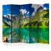 Folding Screen Mountain Lake II (5-piece) - water landscape against mountains and trees 134130