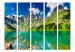 Folding Screen Mountain Lake II (5-piece) - water landscape against mountains and trees 134130 additionalThumb 3