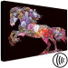 Canvas Flower craze - Abstraction with a horse-shaped floral motif 135230 additionalThumb 6