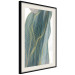 Wall Poster Turquoise Wave - elegant abstraction in bottle green color 137230 additionalThumb 19