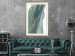 Wall Poster Turquoise Wave - elegant abstraction in bottle green color 137230 additionalThumb 10