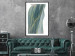 Wall Poster Turquoise Wave - elegant abstraction in bottle green color 137230 additionalThumb 8