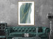 Wall Poster Turquoise Wave - elegant abstraction in bottle green color 137230 additionalThumb 7