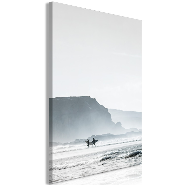 Canvas Waiting for Waves (1-piece) Vertical - seascape landscape 137830 additionalImage 2