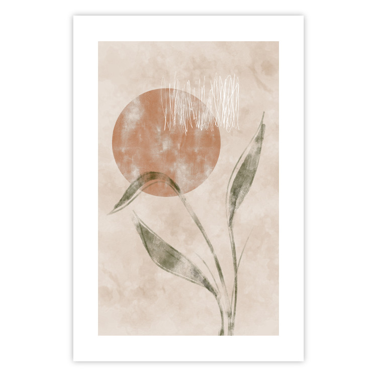 Poster Autumn Sunrise - autumnal plant composition on a beige background 138130 additionalImage 8