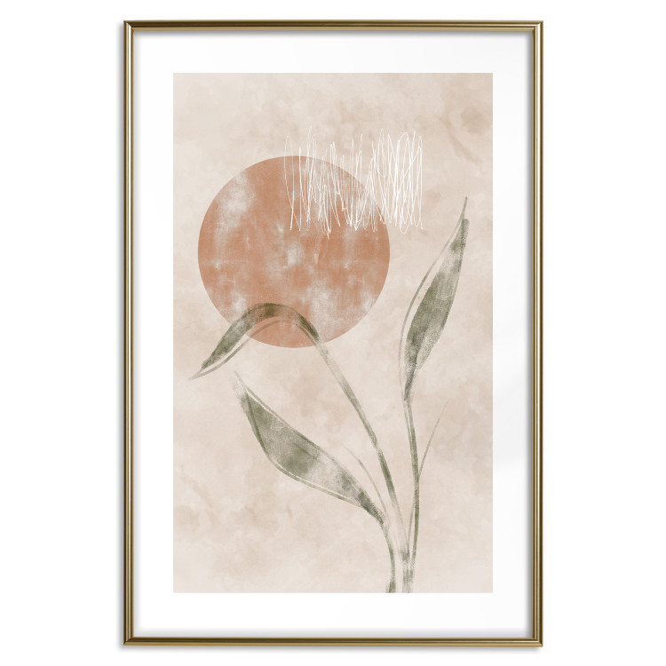 Poster Autumn Sunrise - autumnal plant composition on a beige background 138130 additionalImage 4