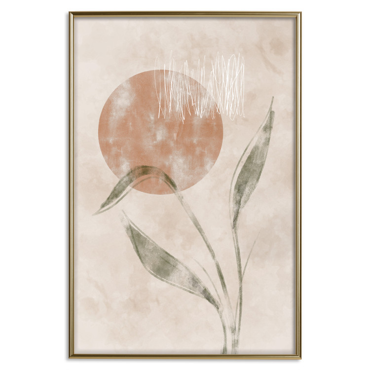 Poster Autumn Sunrise - autumnal plant composition on a beige background 138130 additionalImage 6