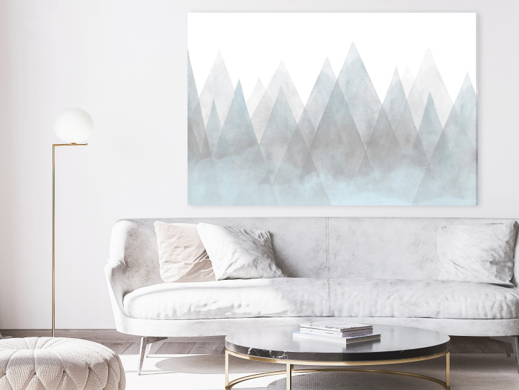 Canvas Art Print Mountain Geometry (1-piece) Wide - abstraction in triangular mountains 138830 additionalImage 3