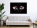 Canvas Art Print Night Moth (1-piece) Wide - second variant - pink wings 142530 additionalThumb 3