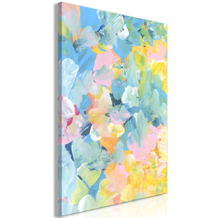 Canvas Print Painted Meadow (1-piece) Vertical - abstraction in cheerful colors 142830 additionalImage 2