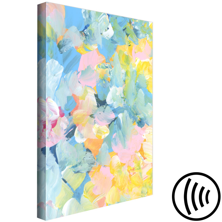 Canvas Print Painted Meadow (1-piece) Vertical - abstraction in cheerful colors 142830 additionalImage 6