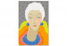 Paint by Number Kit Extravagant Woman - Portrait of an Elegant Person, White Hair, Colorful Collar 144130 additionalThumb 3