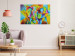 Canvas Art Print Circus Elephant (1-piece) - colorful abstraction with animal motif 144730 additionalThumb 3