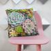 Decorative Microfiber Pillow A world of the succulents - a floral composition with rich detailing cushions 146830 additionalThumb 6