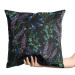 Decorative Velor Pillow Provencal night - fine floral motif on black background 147130 additionalThumb 2
