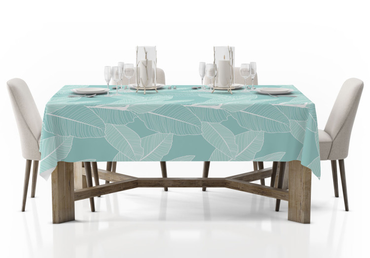 Tablecloth Ficus refreshment - a botanical glamour composition with white pattern 147230 additionalImage 2