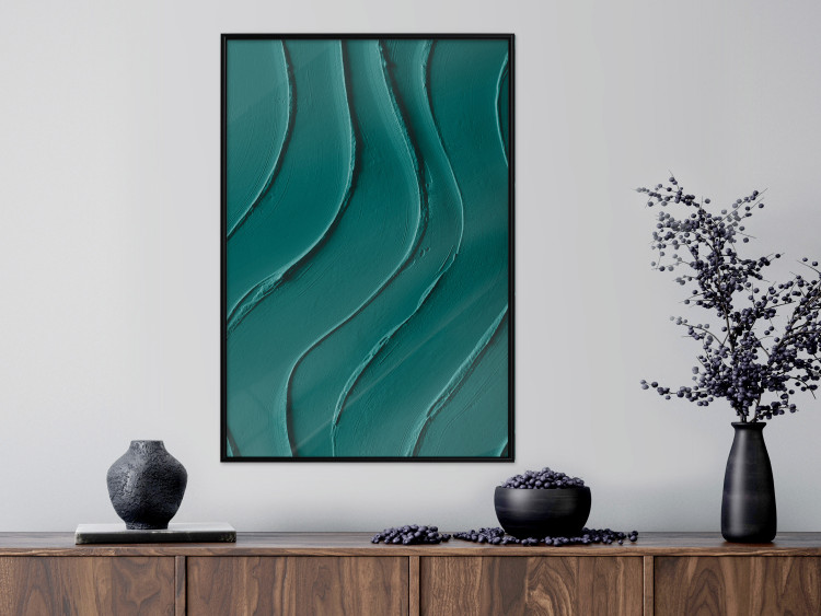 Poster Dark Green Abstraction - Clear Structure of Matter and Forms 149730 additionalImage 13