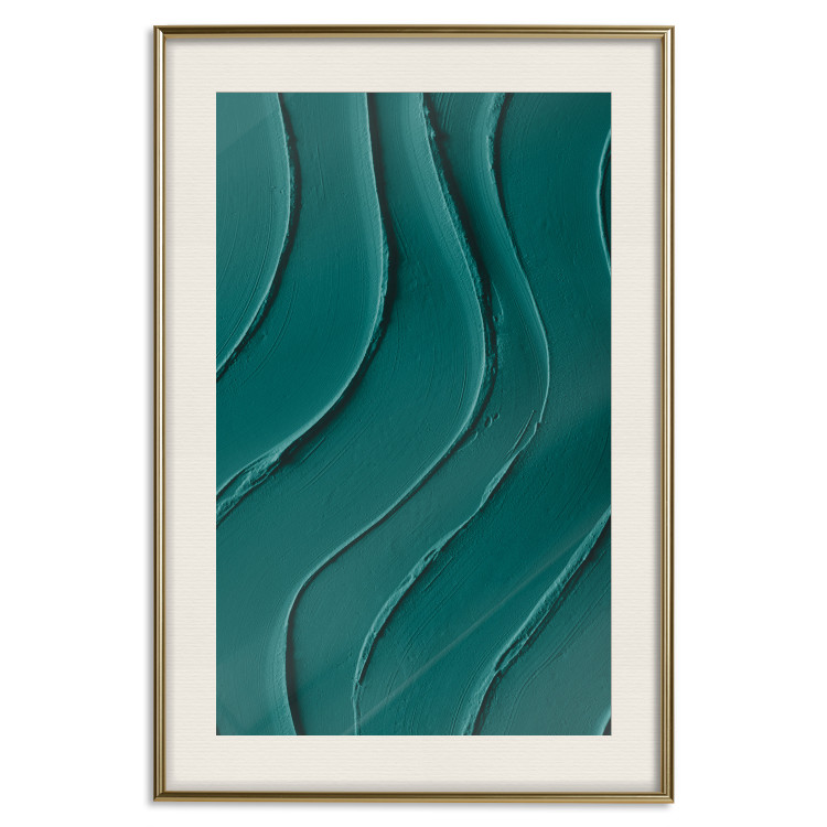 Poster Dark Green Abstraction - Clear Structure of Matter and Forms 149730 additionalImage 27