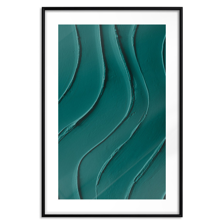 Poster Dark Green Abstraction - Clear Structure of Matter and Forms 149730 additionalImage 25