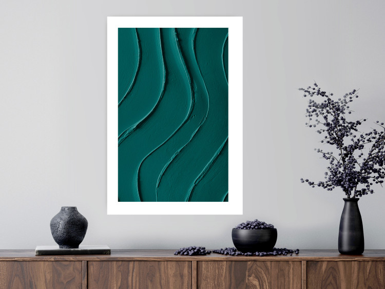Poster Dark Green Abstraction - Clear Structure of Matter and Forms 149730 additionalImage 11