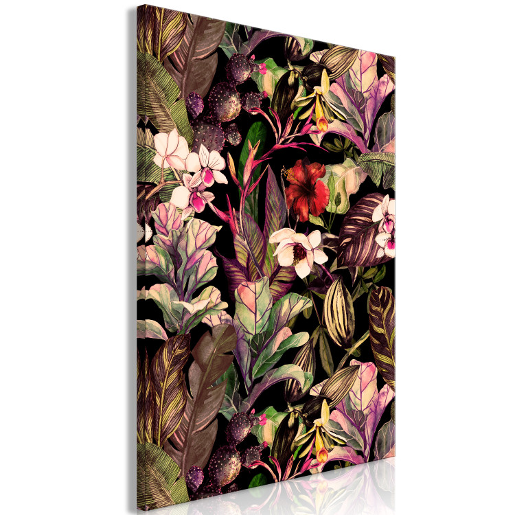 Canvas Art Print Exotic Plants - Motif of Flowers in the Jungle Painted With Watercolor 149830 additionalImage 2