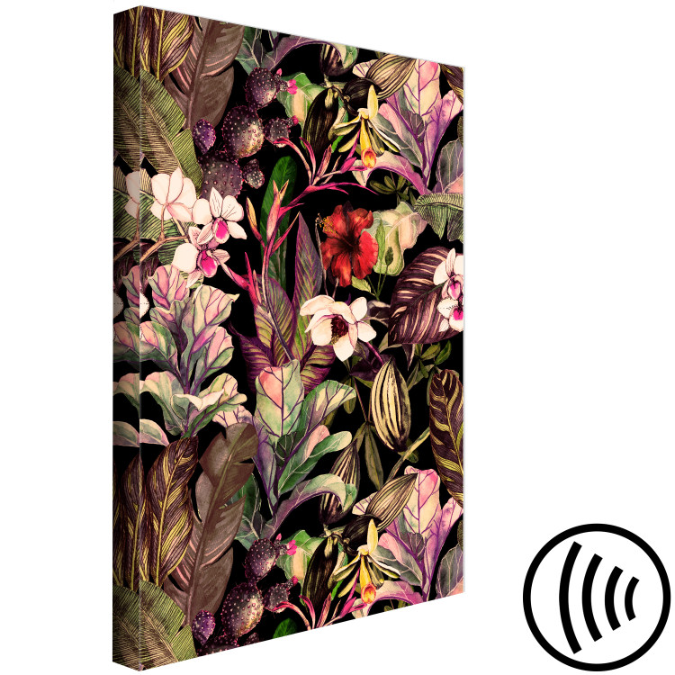 Canvas Art Print Exotic Plants - Motif of Flowers in the Jungle Painted With Watercolor 149830 additionalImage 6
