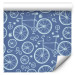 Wallpaper Biker Pattern - Bicycles, Caps, T-Shirts and Apples 149930 additionalThumb 1