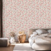 Wallpaper Pink Pattern - Rows of Pink Flamingos With Eyes Closed 150030
