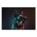 Canvas Print AI Boston Terrier Dog - Green Cyber Animal Wearing Cyberpunk Glasses - Horizontal 150230 additionalThumb 7