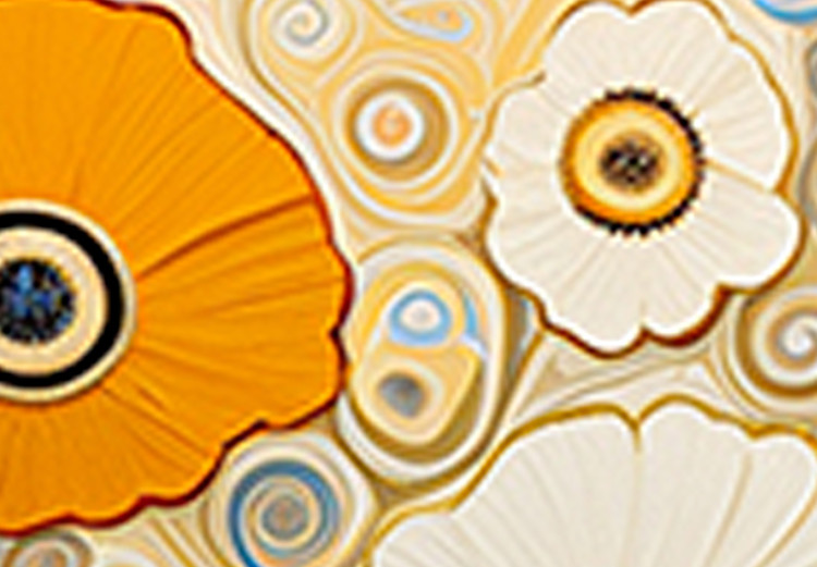 Wall Poster Orange Composition - Flowers in a Meadow in the Style of Klimt’s Paintings 151130 additionalImage 23