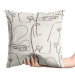 Decorative Velor Pillow Face Weave - A Minimalist Composition of Linear Portraits 151330 additionalThumb 3