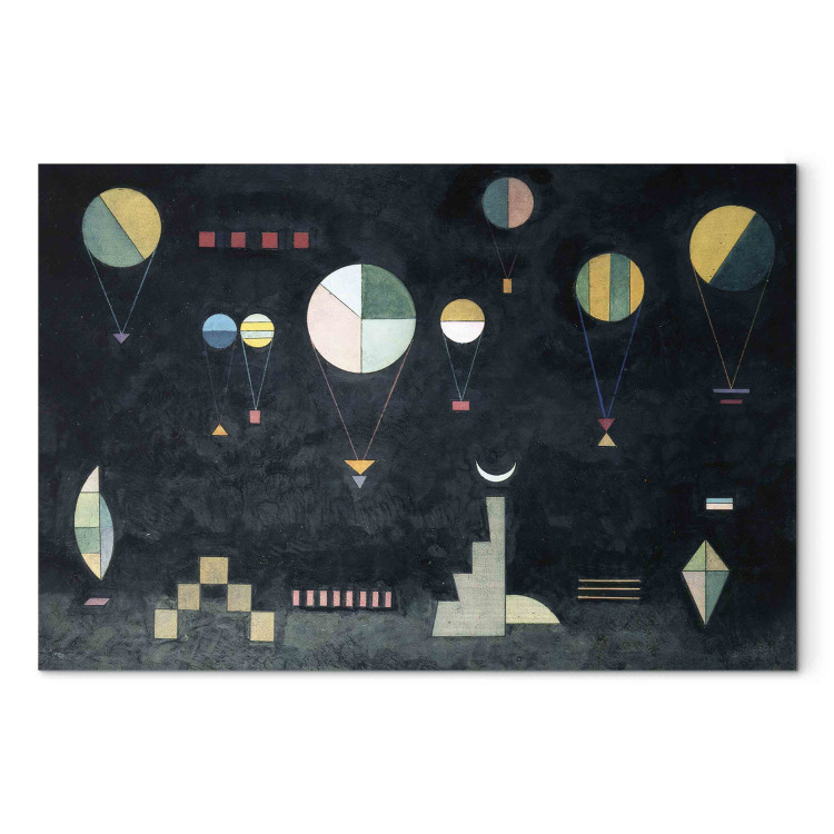 Reproduction Painting Shallow Depth - Wassily Kandinsky’s Composition on a Dark Background 151630