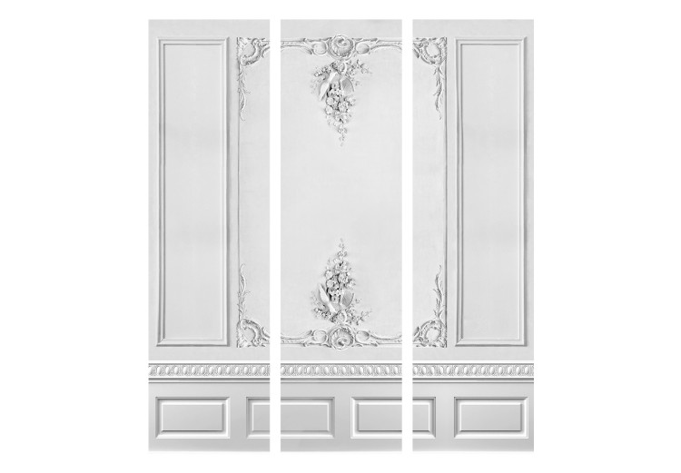 Room Divider Palace Wall - White Background With Delicate Ornaments [Room Dividers] 152030 additionalImage 7