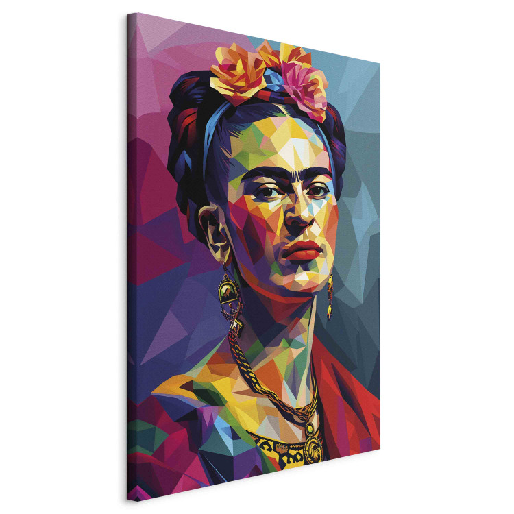 Large canvas print Frida Kahlo - A Geometric Portrait of the Painter in the Style of Picasso [Large Format] 152230 additionalImage 2