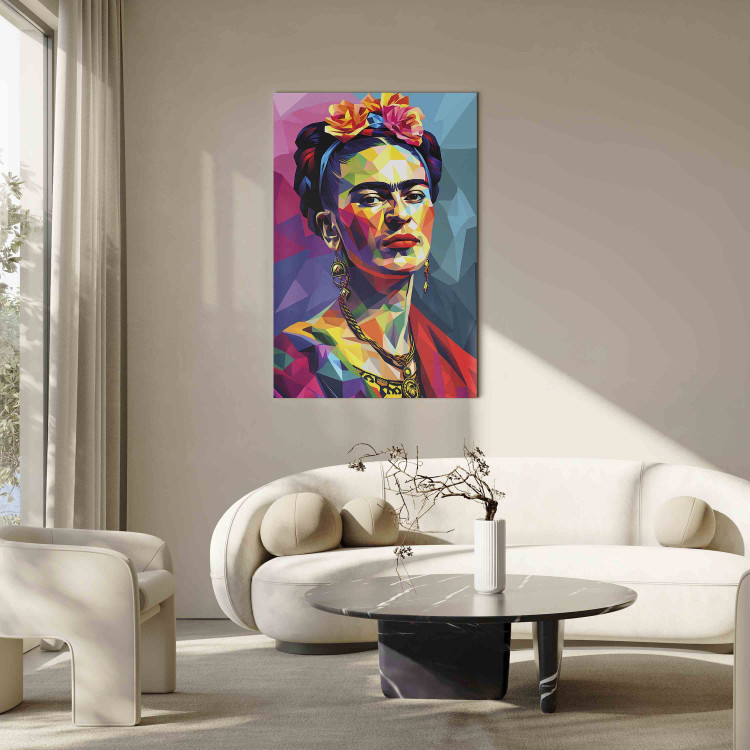 Large canvas print Frida Kahlo - A Geometric Portrait of the Painter in the Style of Picasso [Large Format] 152230 additionalImage 4