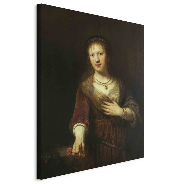 Reproduction Painting Saskia with a red flower 157530 additionalImage 2