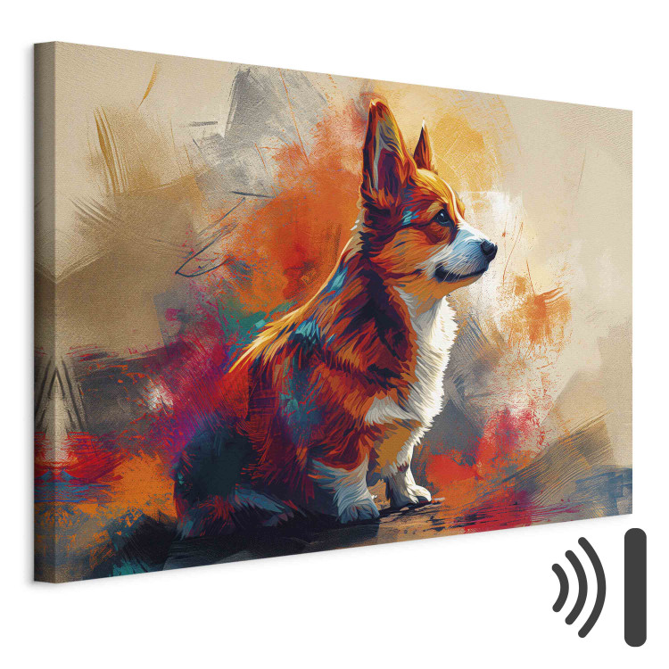 Canvas Cute Dog - Composition With Corgi Enjoying the Sunshine 159530 additionalImage 8