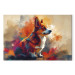 Canvas Cute Dog - Composition With Corgi Enjoying the Sunshine 159530