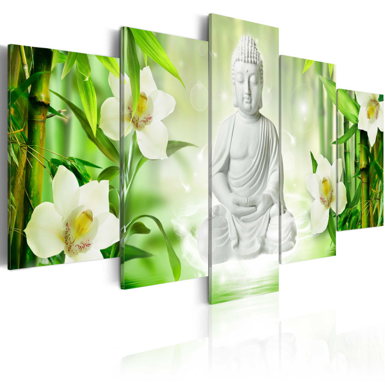 Canvas Print Buddha and jasmine 50030 additionalImage 2