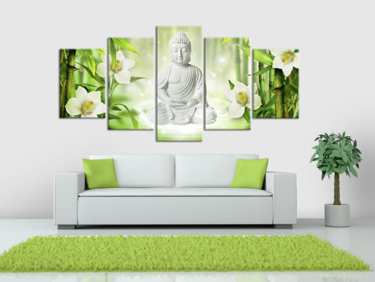 Canvas Print Buddha and jasmine 50030 additionalImage 3