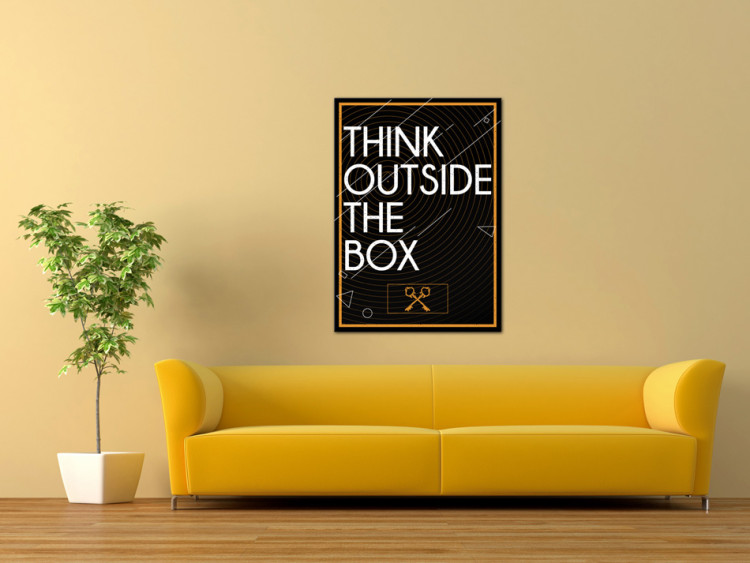 Canvas Think Outside the Box (1-part) - motivational quote in English 55230 additionalImage 3