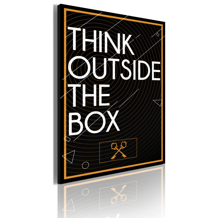 Canvas Think Outside the Box (1-part) - motivational quote in English 55230 additionalImage 2