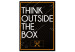 Canvas Think Outside the Box (1-part) - motivational quote in English 55230